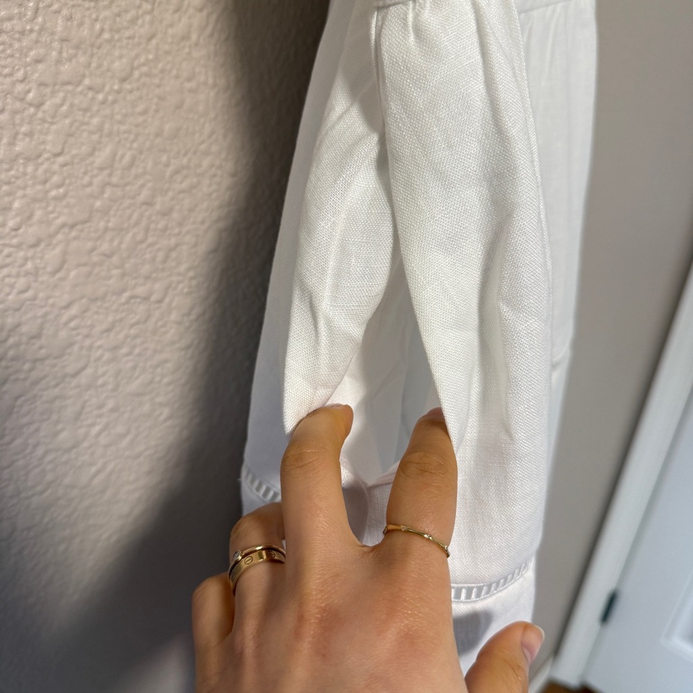 NWOT Reformation Everett Linen Midi Dress White A-Line Summer Vacation 8 Bridal - Picture 11 of 11